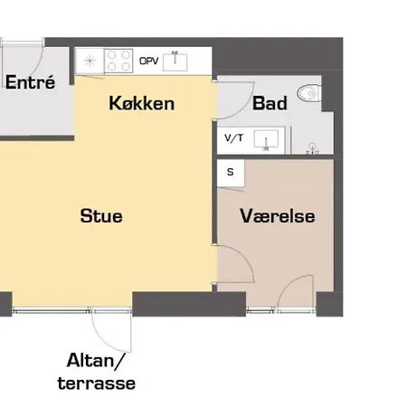 Cool 1-bed W. Private Terrace Lägenhet